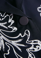 High Up to Date Floral-print Stretch-jersey Jacket Navy
