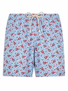 MC2 Saint Barth Man Lightweight Fabric Swim-shorts Lighting Micro Fantasy With Lobster Print