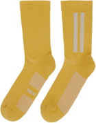 Rick Owens Yellow Glitter Socks