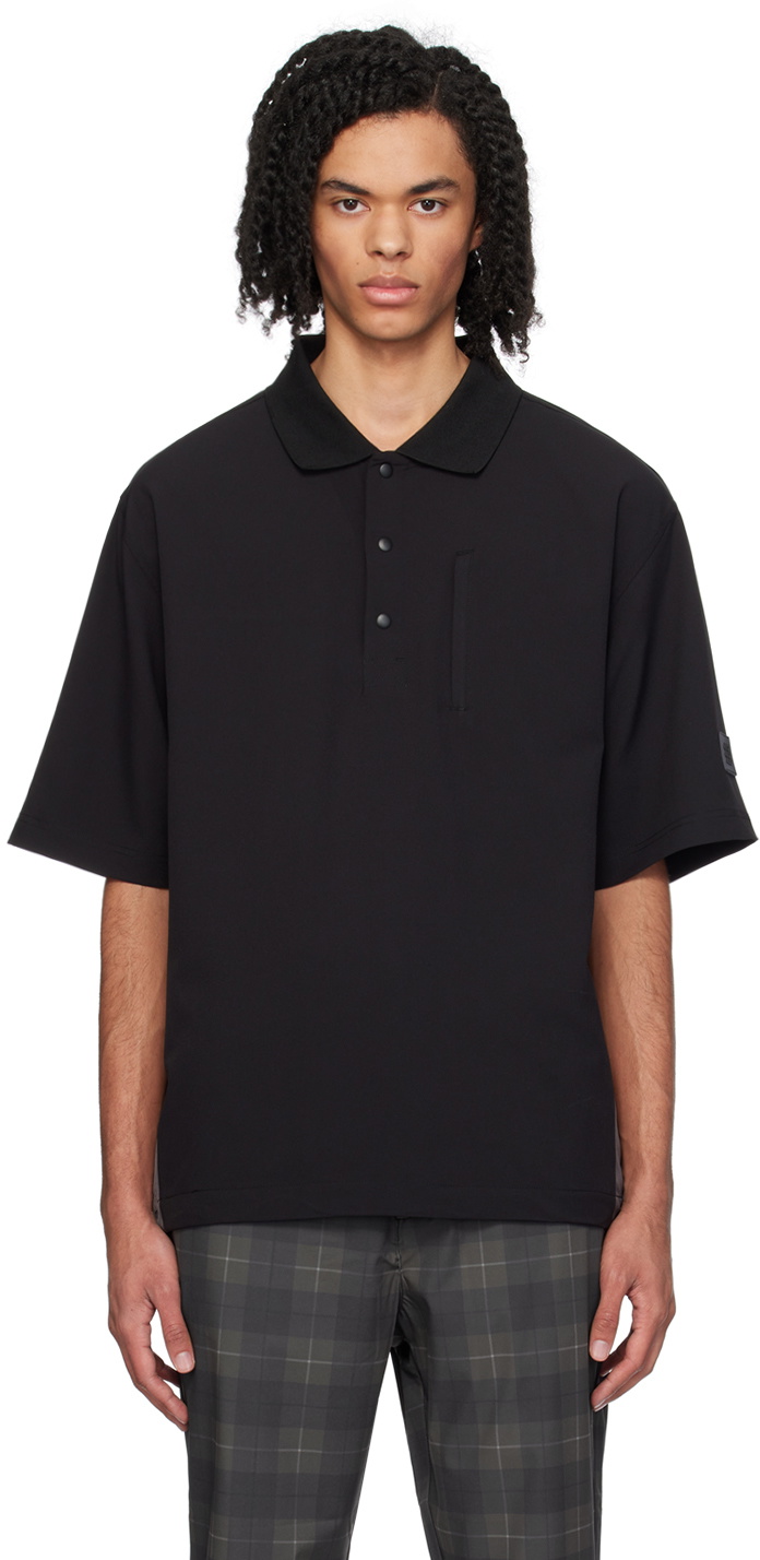 Manors Golf Black & Gray Pocket Shirt