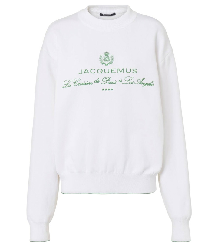 Photo: Jacquemus Vince embroidered cotton-blend sweatshirt
