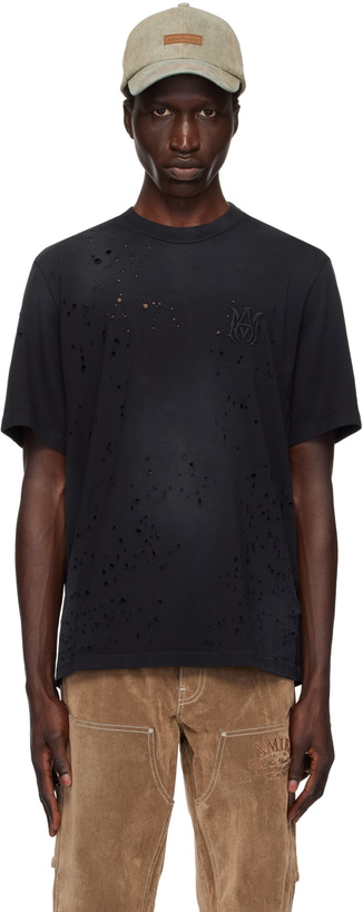 Photo: AMIRI Black 'MA' Shotgun T-Shirt