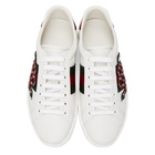 Gucci White Embroidered Ace Sneakers