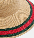 Gucci Web Stripe woven sun hat