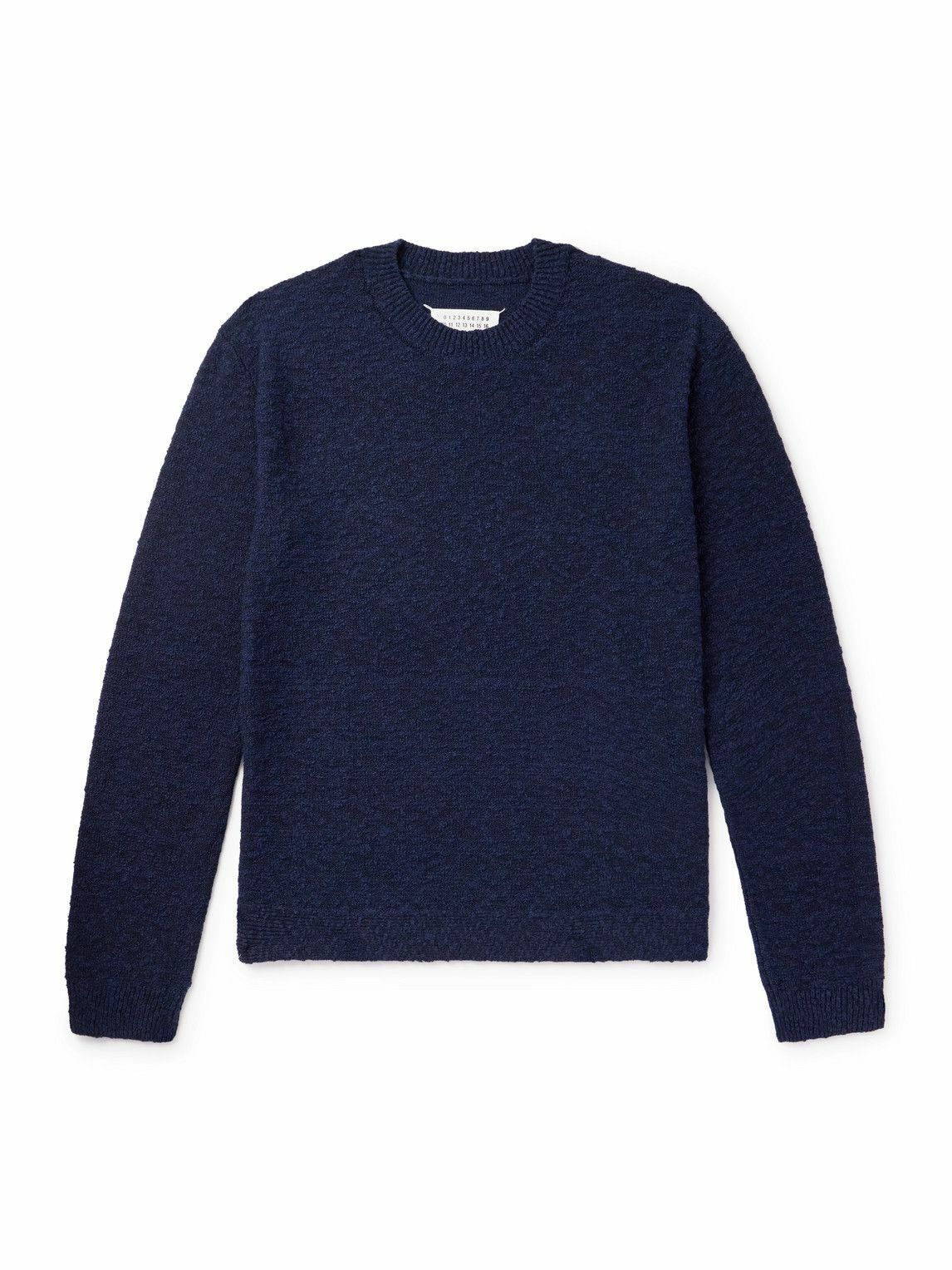 Maison Margiela - Cotton-Blend Bouclé Sweater - Blue Maison Margiela