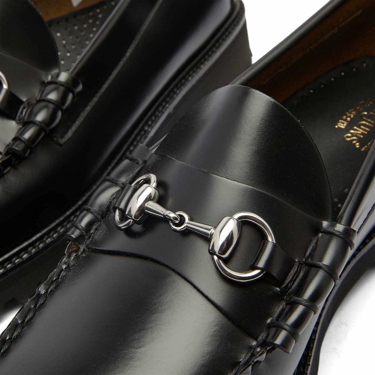 Bass Weejuns Men's 90s Lincoln Horse Bit Loafer in Black Leather Bass ...