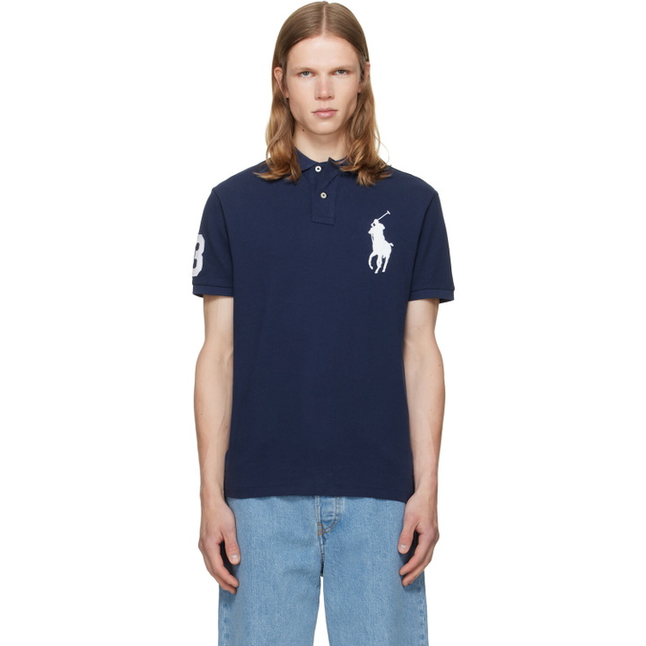 Photo: Polo Ralph Lauren Navy Big Pony Mesh Polo