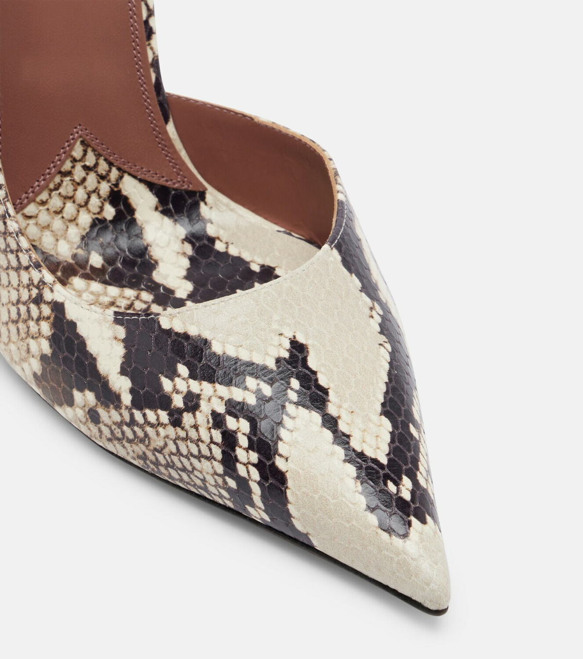 Paris Texas Vera snake-effect leather pumps