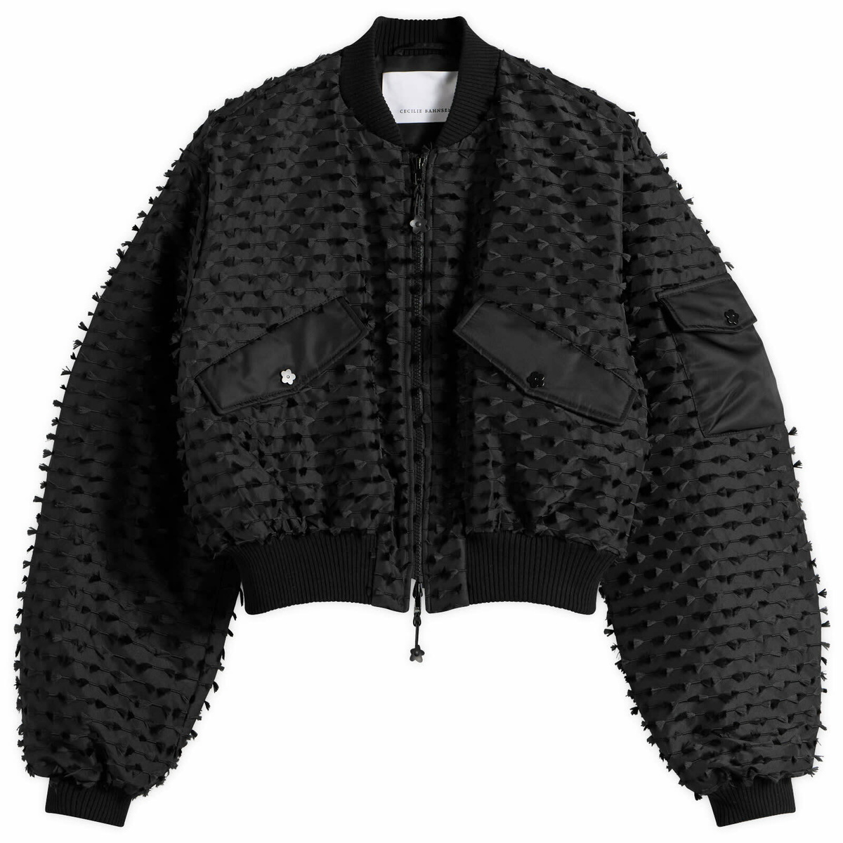 Cecilie Bahnsen Women's Callie Bomber Jacket in Black