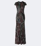 Etro Paisley velvet devoré gown
