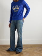 CELINE - Slim-Fit Logo-Print Cotton-Jersey Sweatshirt - Blue