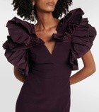 Alexander McQueen Ruffled crêpe and faille gown