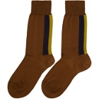 Marni Brown Striped Socks