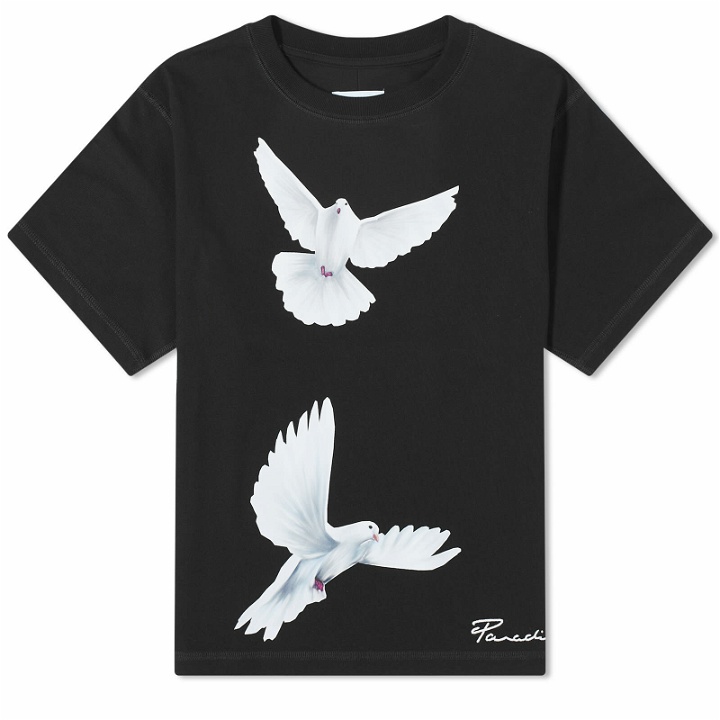 Photo: 3.Paradis Women's Freedom Doves Cropped T-Shirt in Black
