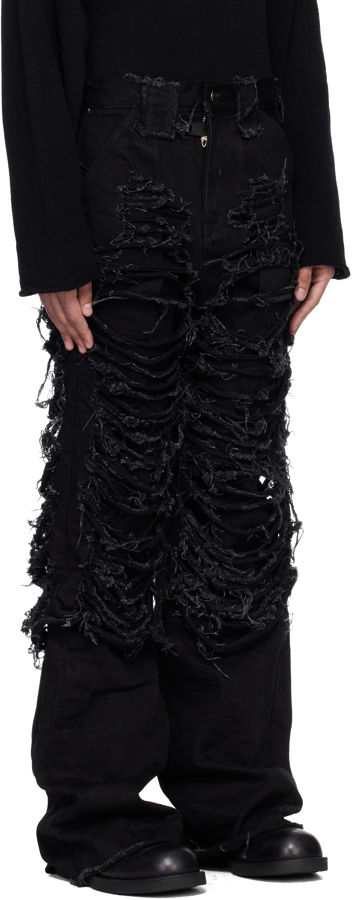 Swampgod Black Destroyed Fisolo Jeans