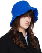 Comme des Garçons Shirt Blue Wool Nylon Tweed Bucket Hat