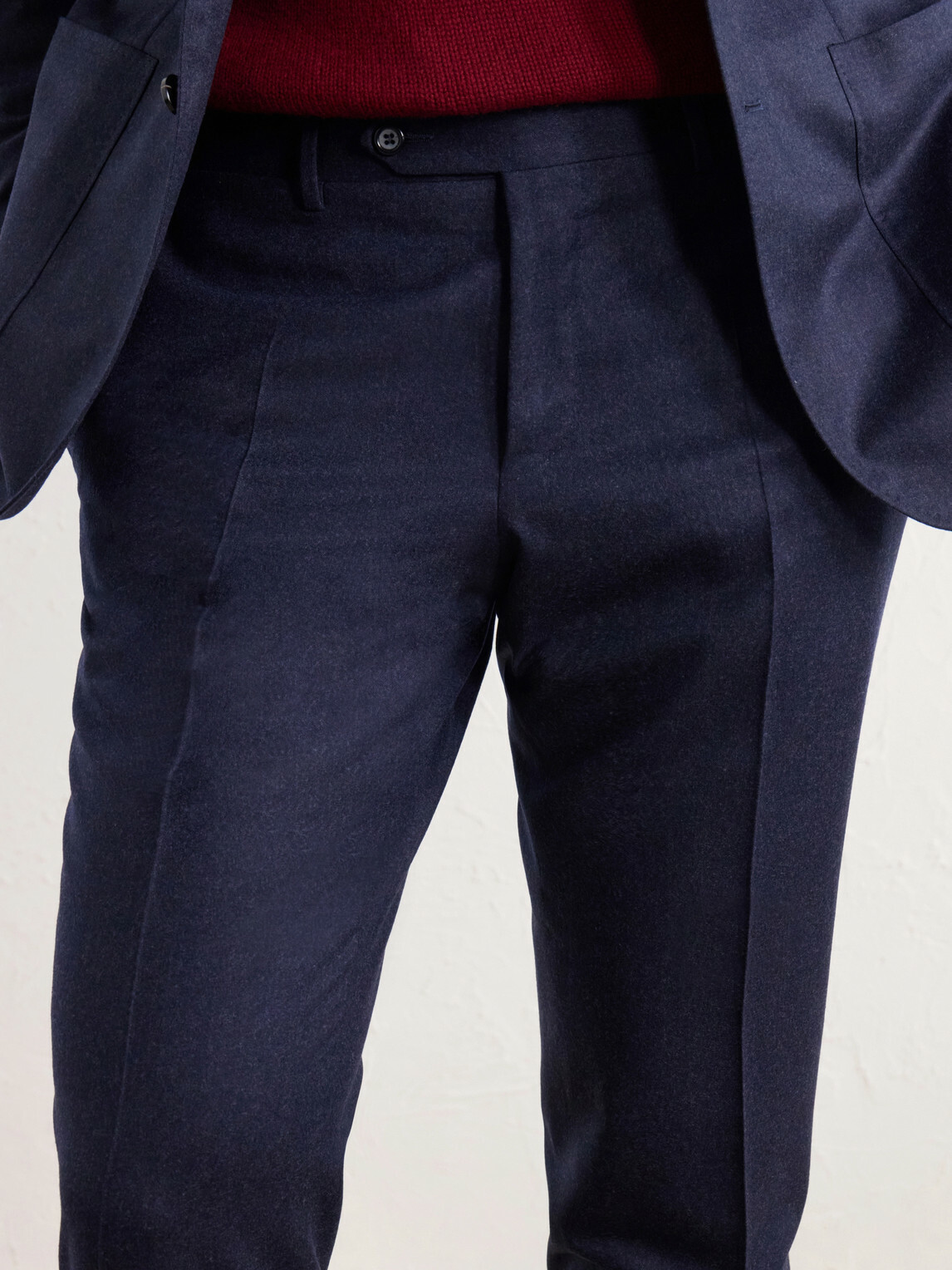 Canali - Slim-Fit Tapered Wool-Flannel Suit Trousers - Blue
