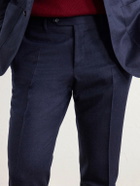 Canali - Slim-Fit Tapered Wool-Flannel Suit Trousers - Blue