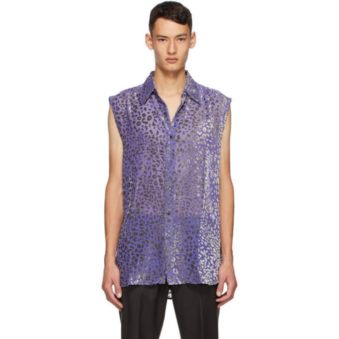 Photo: Dries Van Noten Purple Silk Shirt