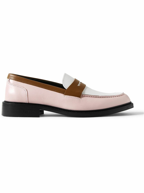 Photo: VINNY's - Townee Colour-Block Leather Penny Loafers - Pink