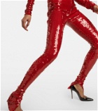 LaQuan Smith Sequin-embellished leggings