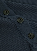 Citizens OF Humanity Varra Ribbed Cotton-blend Henley top Navy