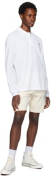 Lacoste White Original Long Sleeve Polo