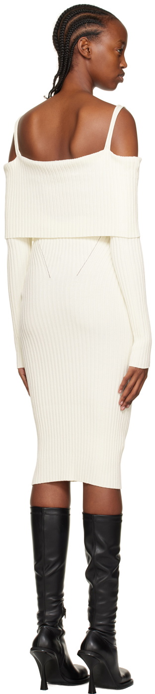 ANDREĀDAMO Off-White Long Sleeve Midi Dress
