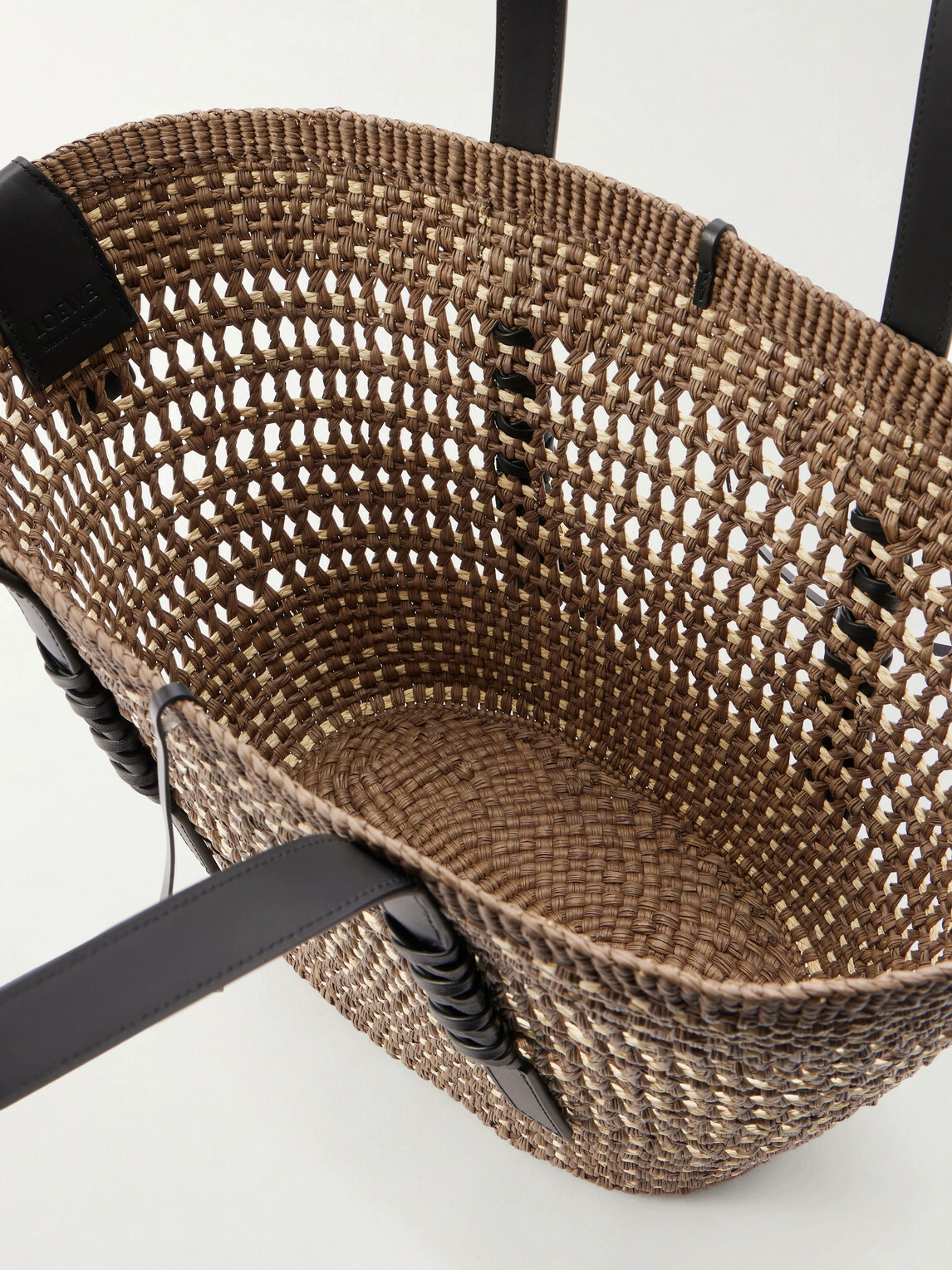 LOEWE - Paula's Ibiza Logo-Embellished Leather-Trimmed Palm de Iraca Leaves Tote Bag