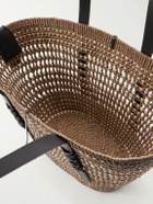 LOEWE - Paula's Ibiza Logo-Embellished Leather-Trimmed Palm de Iraca Leaves Tote Bag