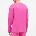 Pangaia Long Sleeve Organic Cotton T-Shirt in Flamingo Pink