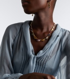 Suzanne Kalan 18kt gold necklace with sapphires and diamonds