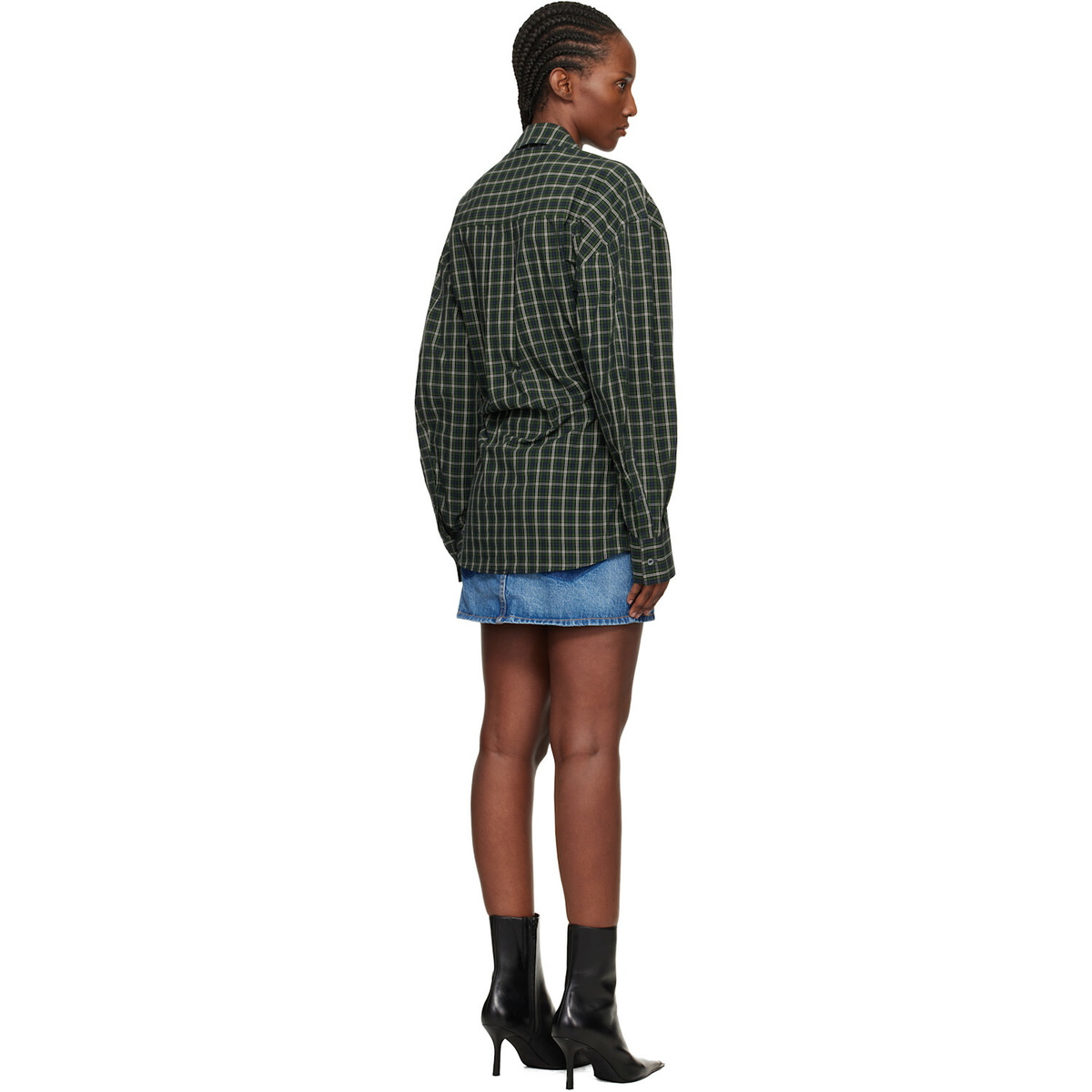 Alexander Wang Green Pre-Styled Wrap Minidress