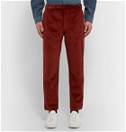Deveaux - Slim-Fit Cotton-Blend Corduroy Suit Trousers - Red