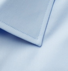 Hugo Boss - Light-Blue Jesse Slim-Fit Jacquard-Trimmed Cotton-Poplin Shirt - Light blue