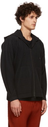 Homme Plissé Issey Miyake Black Surface Hoodie