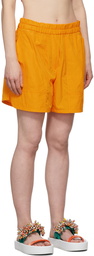 Dries Van Noten Orange Pool Shorts