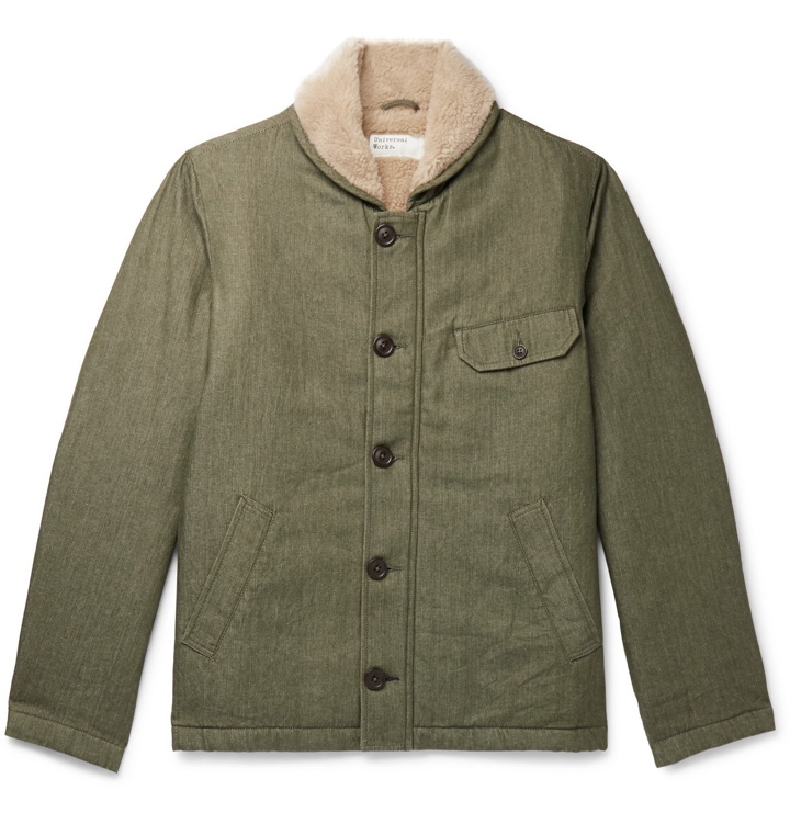Photo: Universal Works - N1 Fleece-Lined Cotton-Twill Jacket - Green