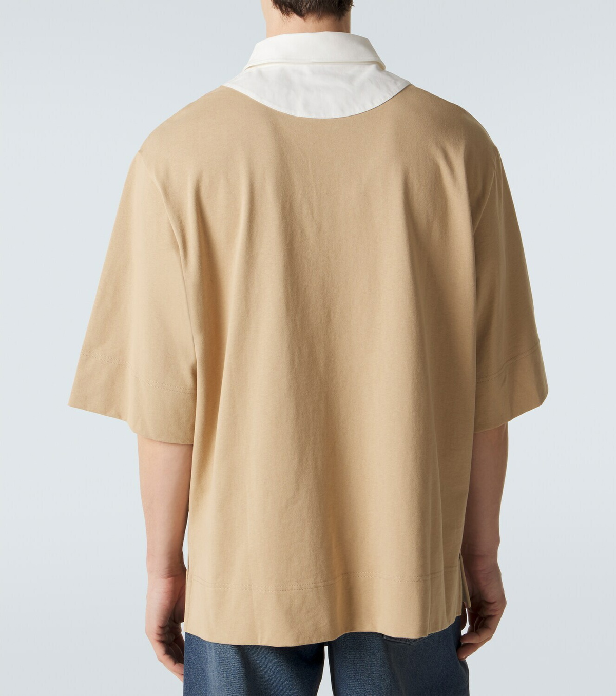 Simone Rocha Floral-appliqué cotton jersey polo shirt