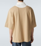 Simone Rocha Floral-appliqué cotton jersey polo shirt