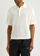 Mki Miyuki Zoku Open-knit Cotton Polo Shirt Off White