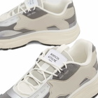 Maison Kitsuné Men's Sora Runner Sneaker in Silver/Patina Grey/Latte