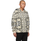 AMIRI Beige Fleece Bandana Print Jacket