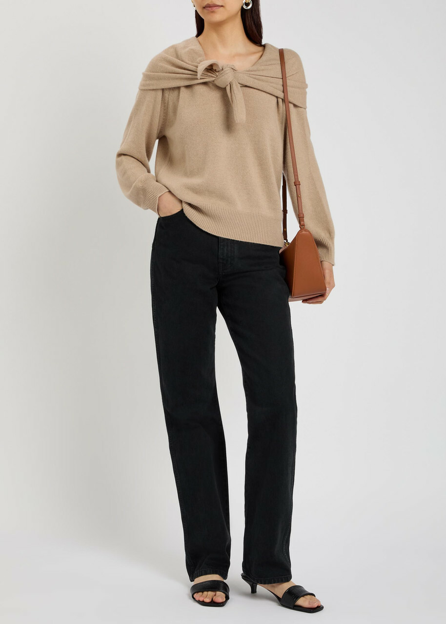 Tove Malia Layered-effect Cashmere Jumper Beige