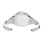 MM6 Maison Margiela Silver Signet Ring Cuff Bracelet