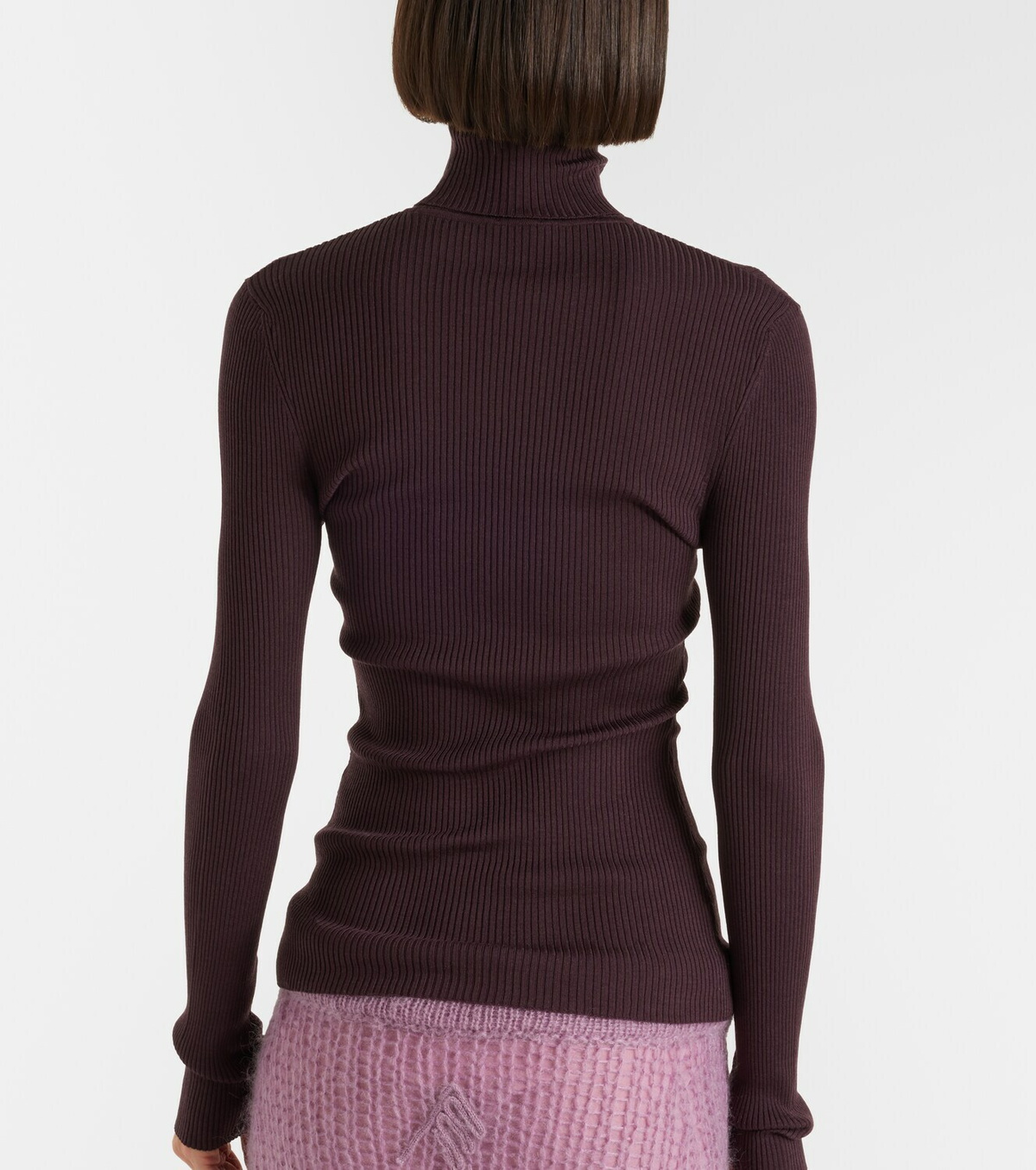 Wolford Ribbed-knit virgin wool turtleneck top