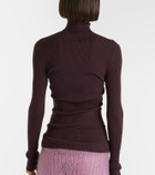 Wolford Ribbed-knit virgin wool turtleneck top