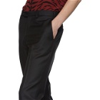 Eidos Black Mohair and Wool Dress Trousers