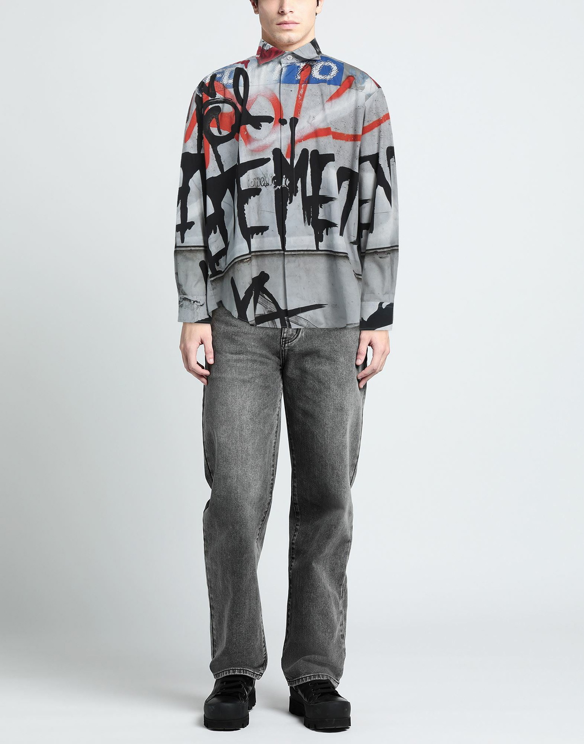 Vetements Mens Shirt in Grey