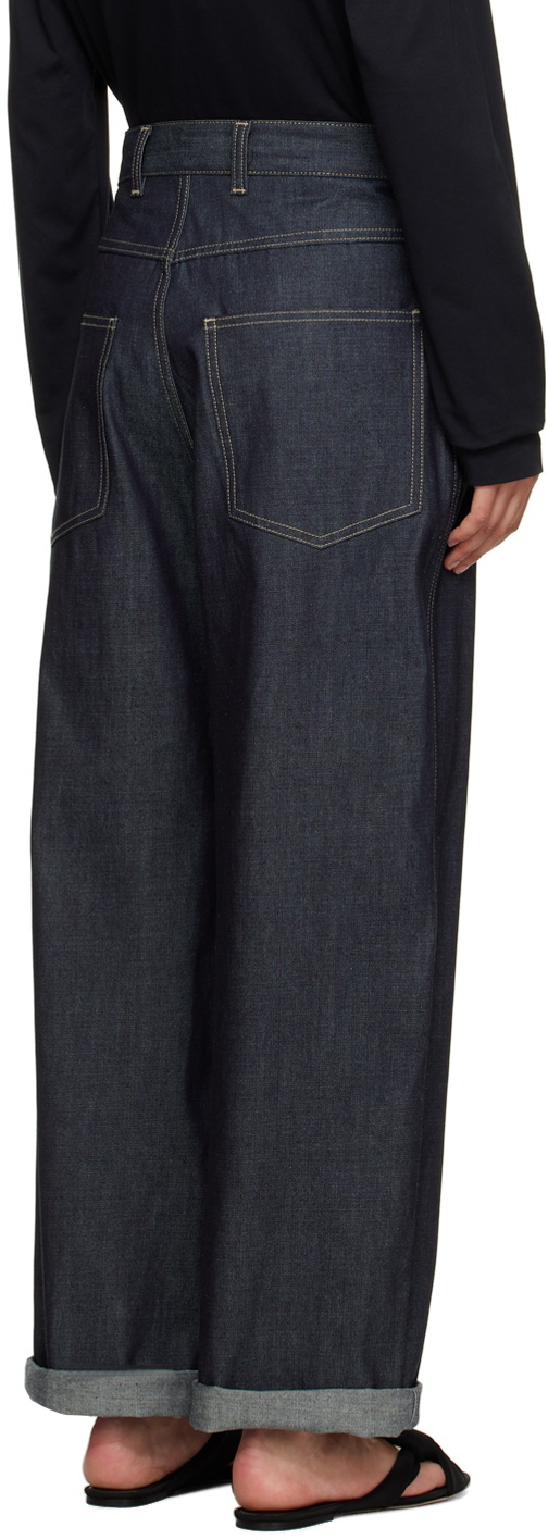 Sofie D'Hoore Navy Wide-Leg Denim Jeans